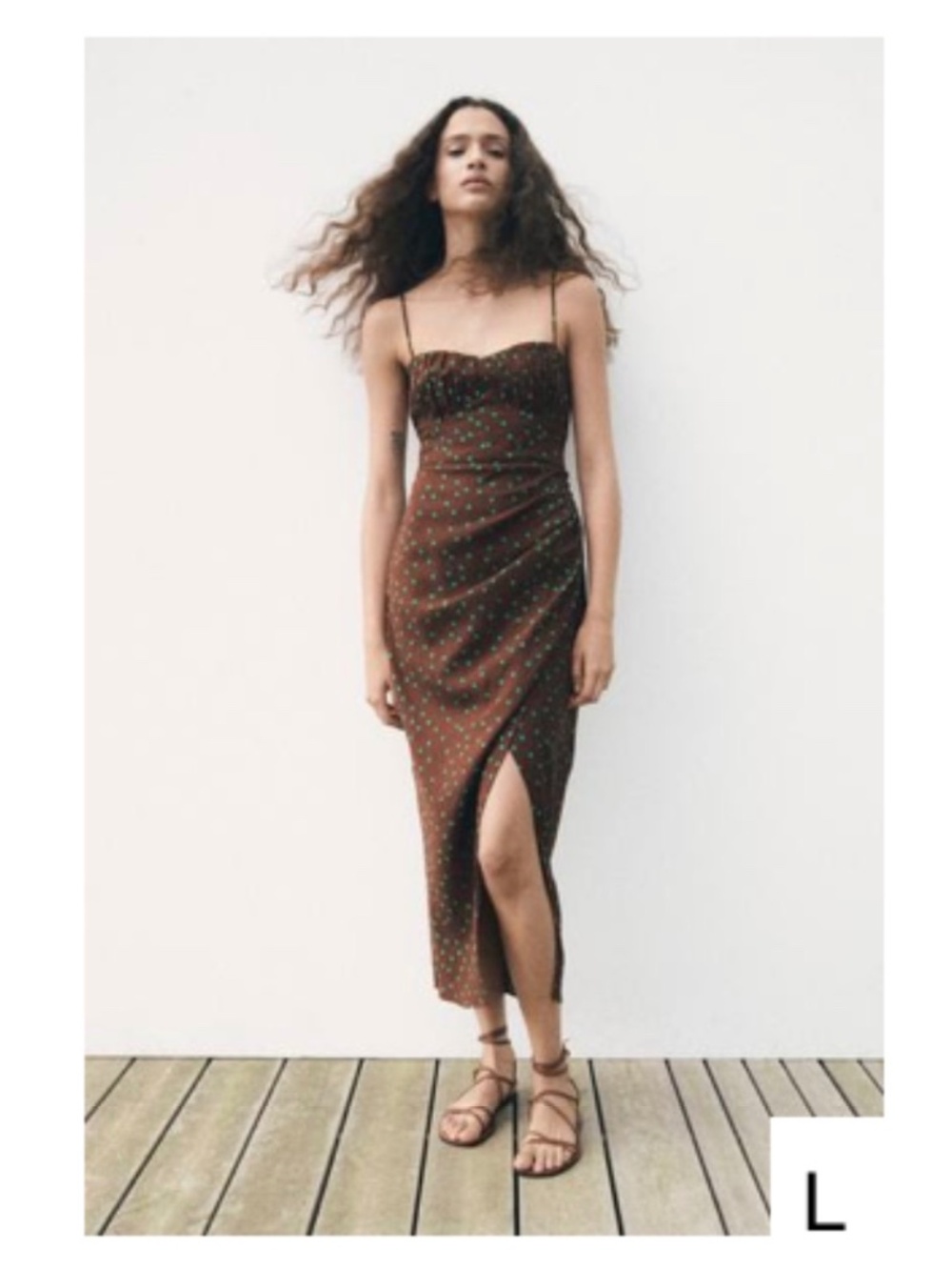 Zara, Linen Midi Dress, Size L